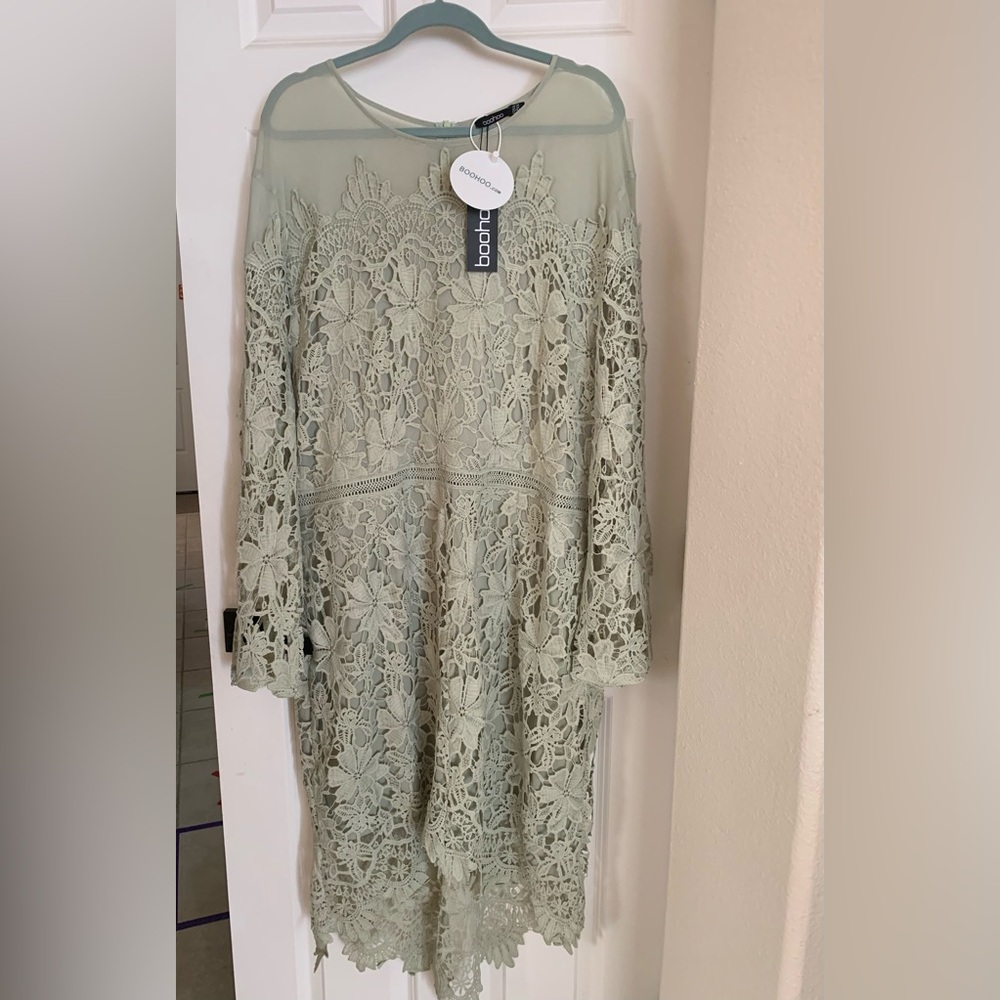 Celadon Green Lace Dress NWT